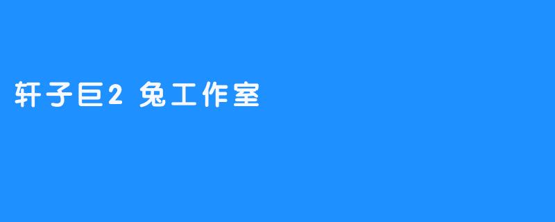 轩子巨2兔工作室